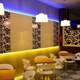 Resultado de imagen de decoracion de cafeterias modernas